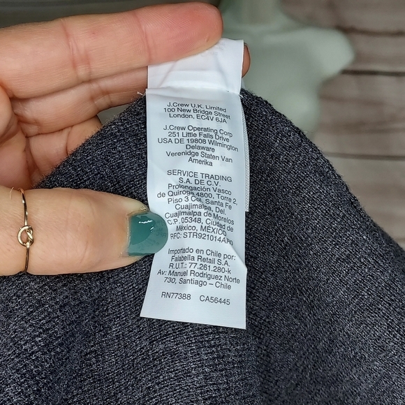 JCrew Sophie open front sweater blazer patch pockets heather charcoal S - Picture 9 of 11